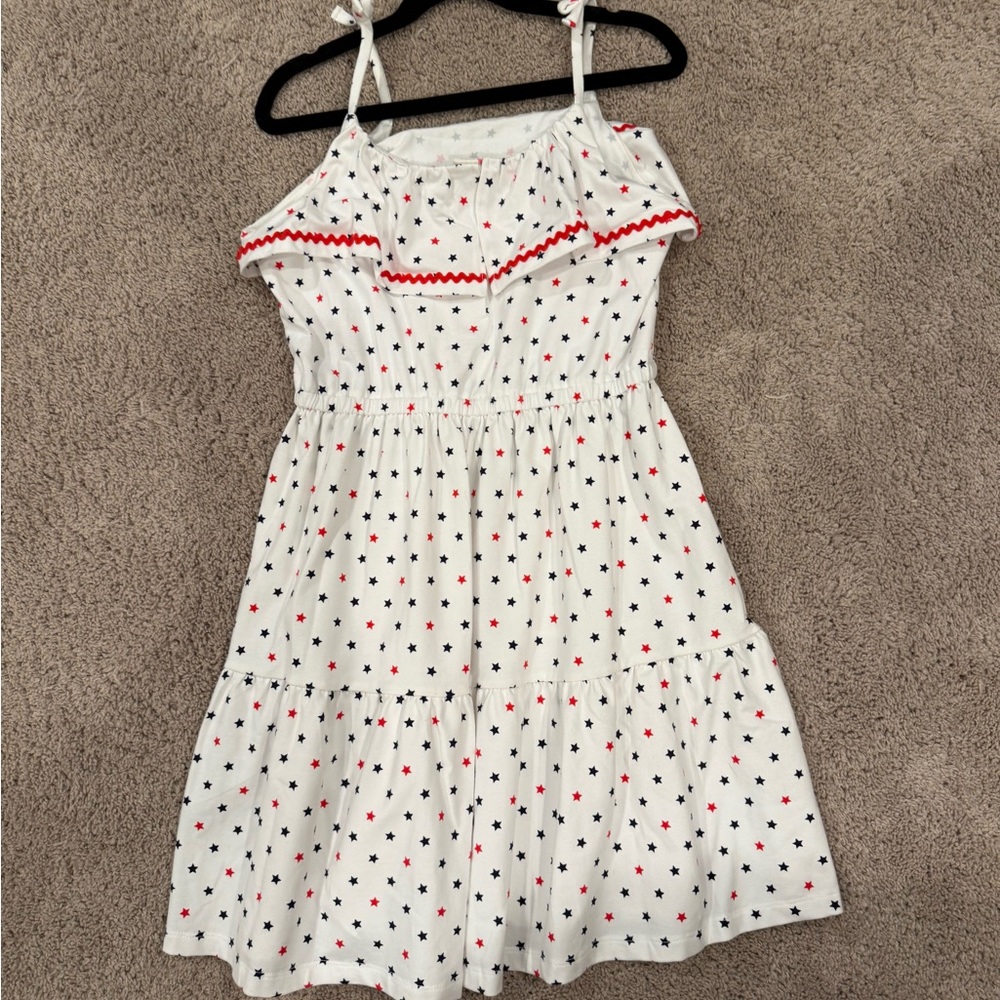 Janie and Jack White Star Print Dress size 10